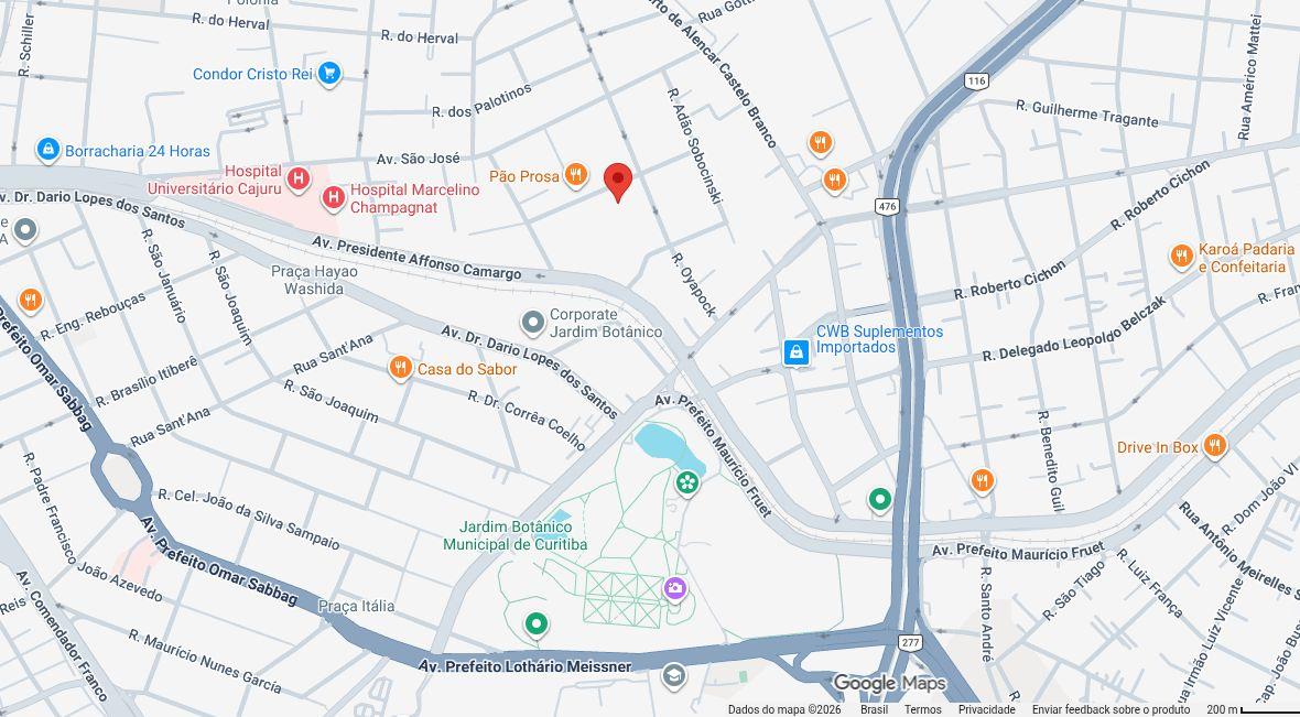 Mapa da localização do Lazüli Botânica
